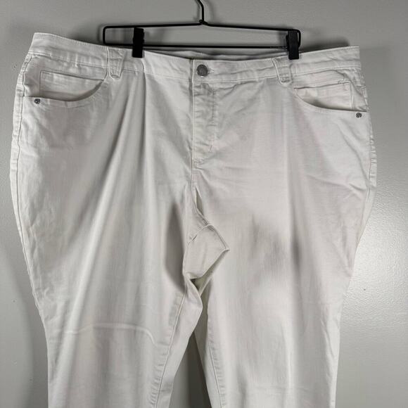 Democracy Women's White Stretch Cotton High Rise Skinny Jeans Plus Size 24W - Picture 2 of 10